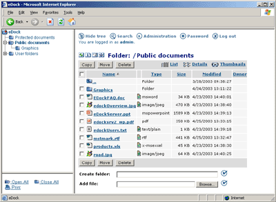 EDock Server Screenshot